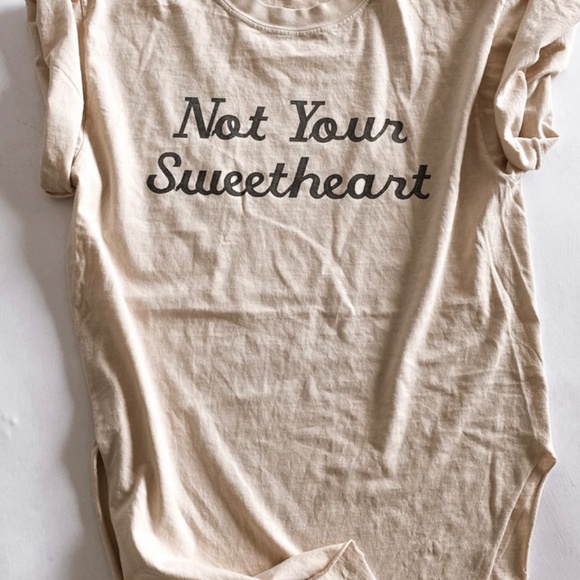 Not Your Sweetheart 90’s Slide Slit Tee - Picture 3 of 4